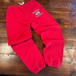 Russell Athletic John Burroughs Highschool Football Burbank CA Red Sweatpants L